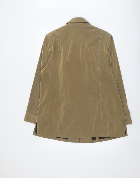 ELVI Womens Brown Jacket Size 18 Zip