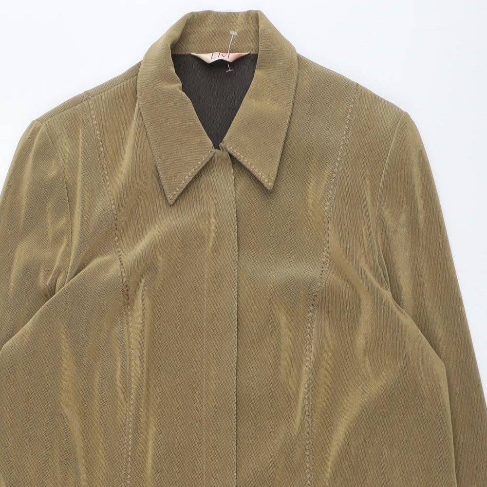 ELVI Womens Brown Jacket Size 18 Zip