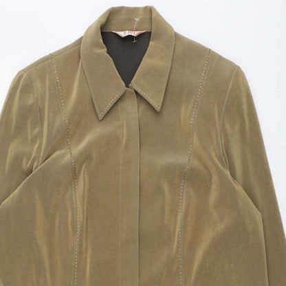 ELVI Womens Brown Jacket Size 18 Zip