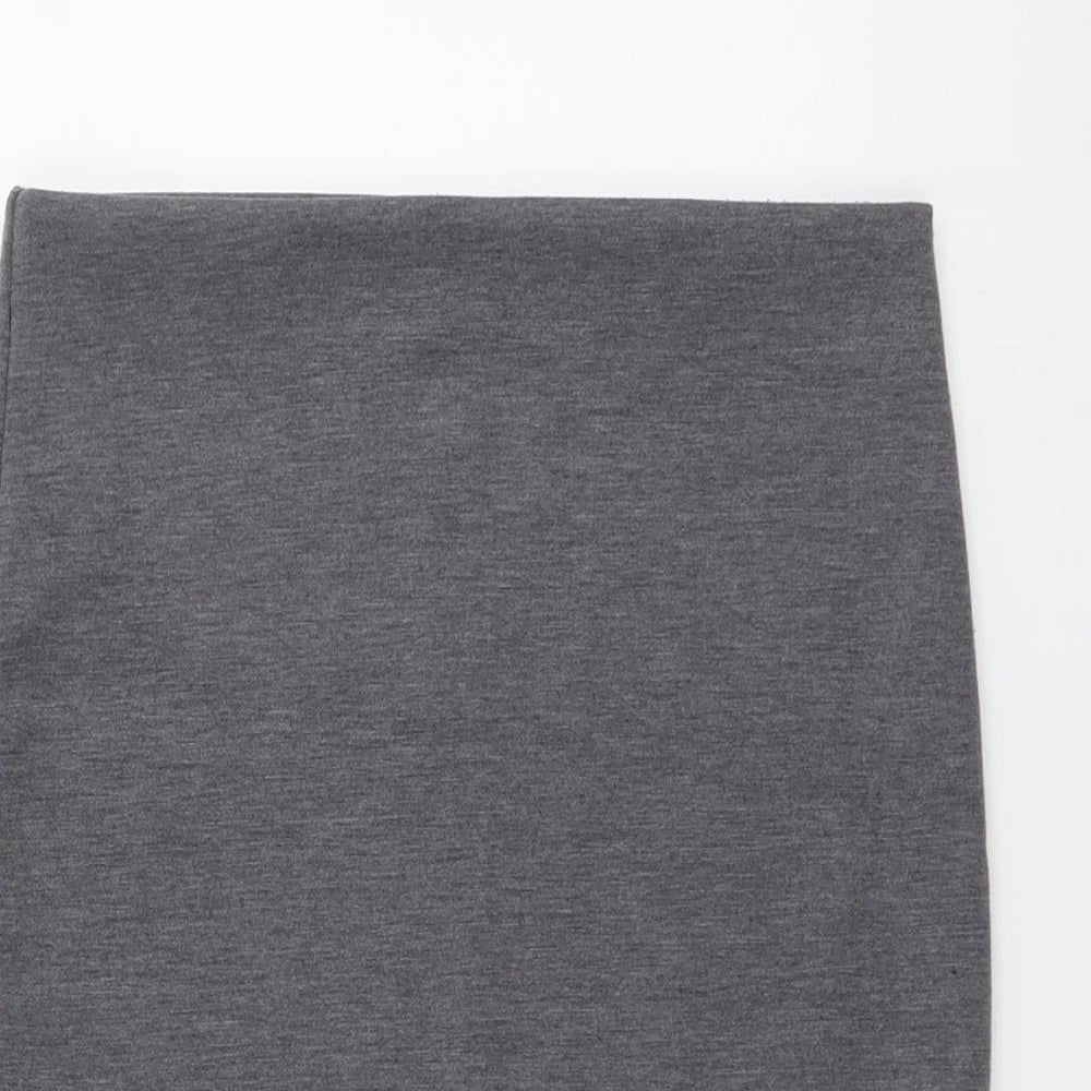 H&M Womens Grey Polyester A-Line Skirt Size S