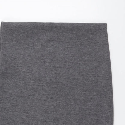 H&M Womens Grey Polyester A-Line Skirt Size S