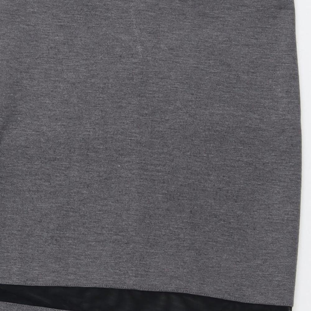 H&M Womens Grey Polyester A-Line Skirt Size S