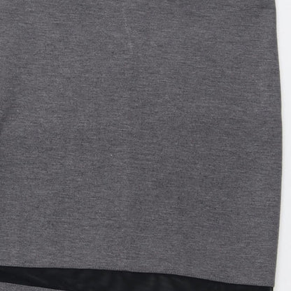 H&M Womens Grey Polyester A-Line Skirt Size S