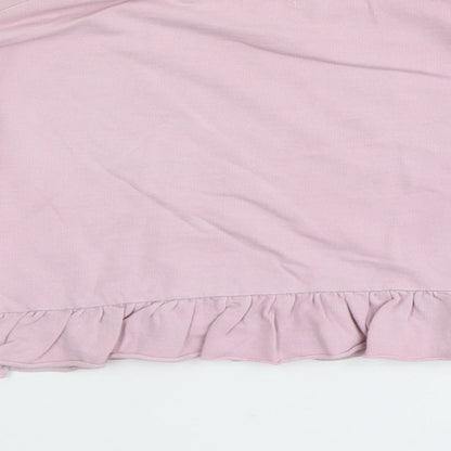 NEXT Girls Pink Cotton Pullover Sweatshirt Size 9 Years Pullover