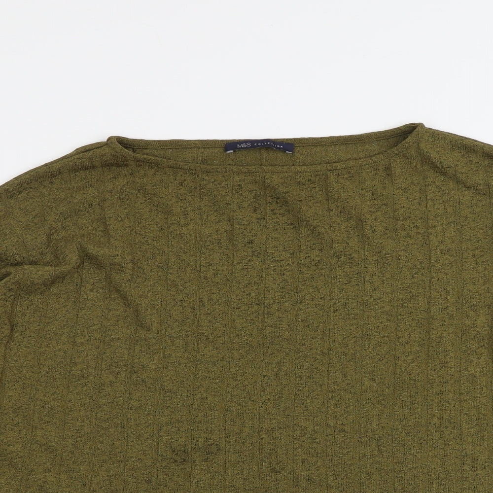 Womens UK Size 14 Marks and Spencer Green Pullover Jumper