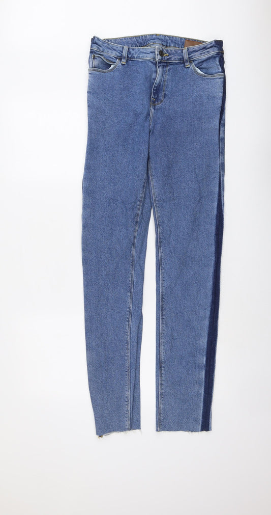 ASOS Womens Blue Cotton Straight Jeans Size 30 in L32 in Regular Button