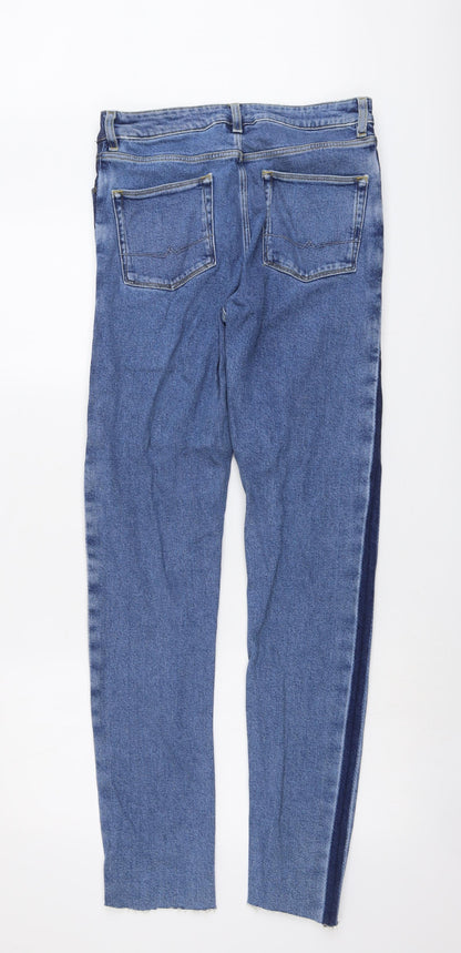 ASOS Womens Blue Cotton Straight Jeans Size 30 in L32 in Regular Button
