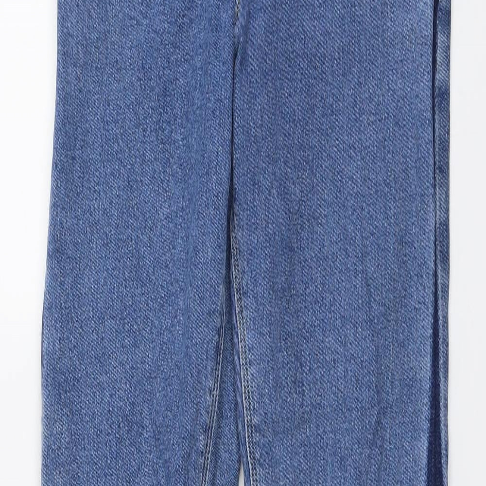 ASOS Womens Blue Cotton Straight Jeans Size 30 in L32 in Regular Button