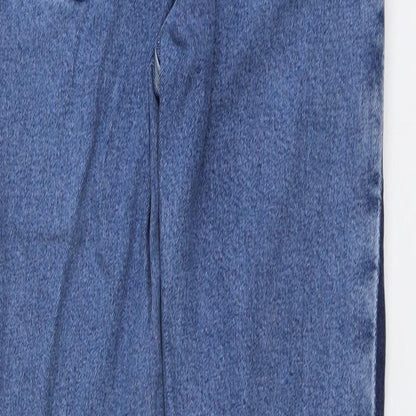 ASOS Womens Blue Cotton Straight Jeans Size 30 in L32 in Regular Button