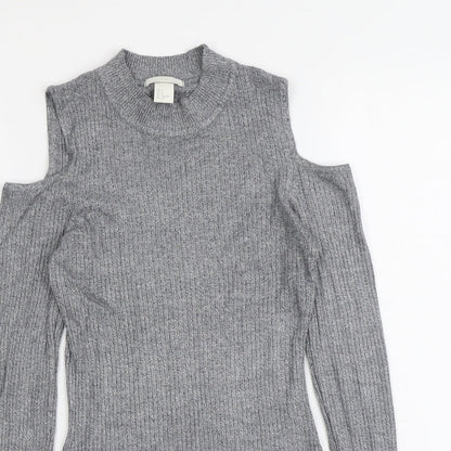 Womens UK Size S H&M Grey Pullover Jumper