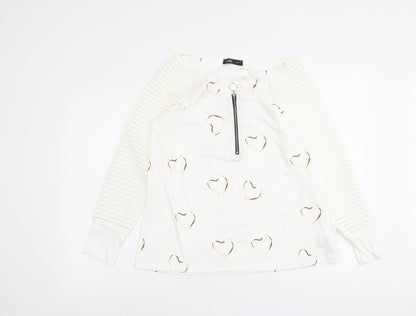 Womens UK Size S CBR White Basic Blouse