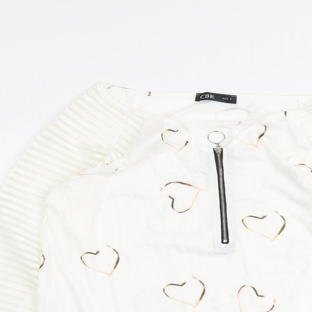 Womens UK Size S CBR White Basic Blouse