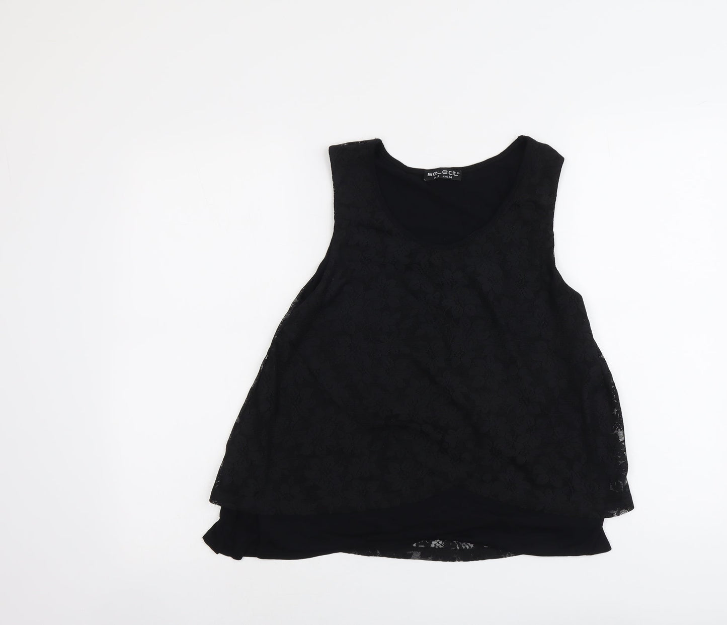 Womens UK Size 12 Select Black Basic Tank