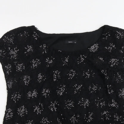 Womens UK Size 12 M&Co Black Basic Blouse
