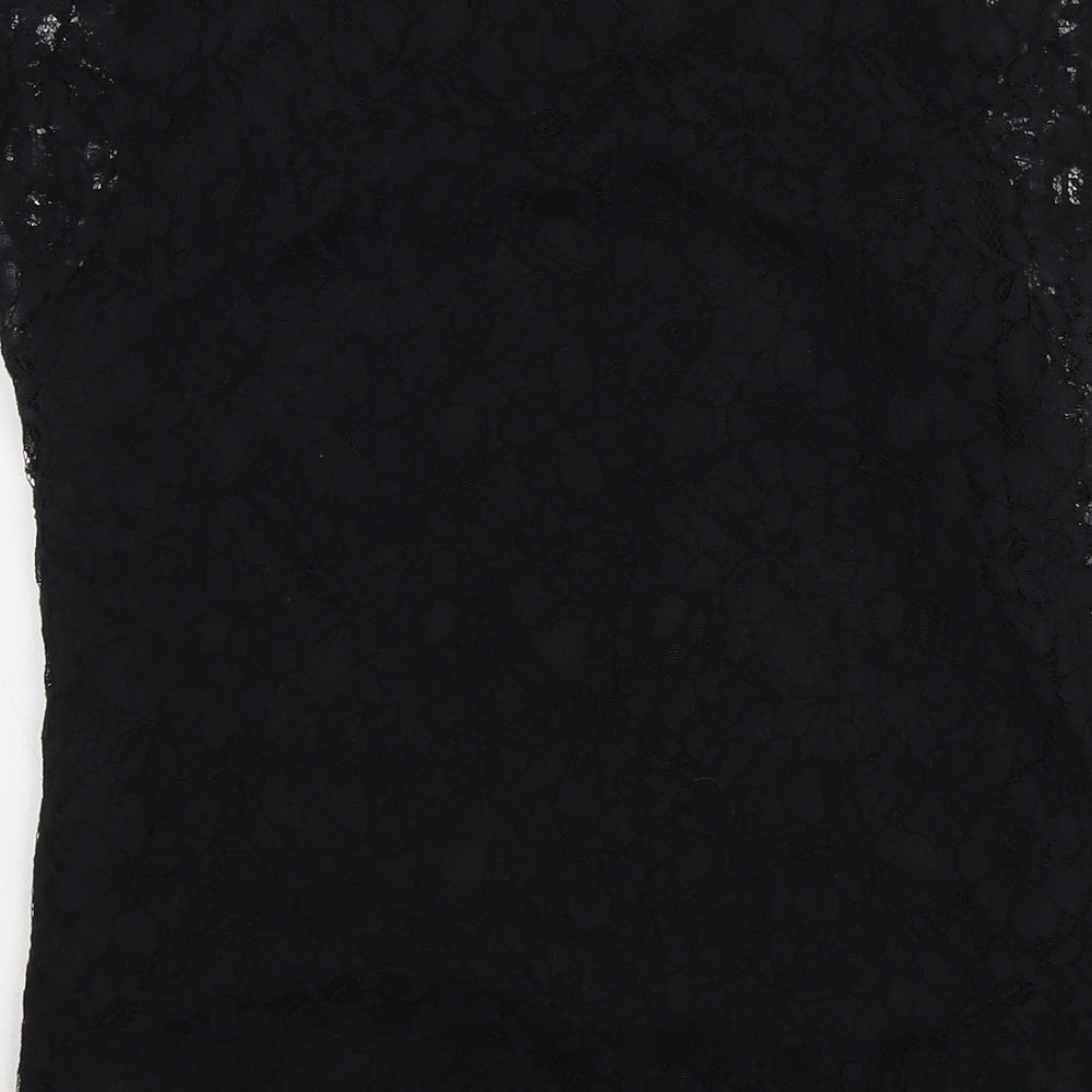 Womens UK Size 12 M&Co Black Basic Blouse