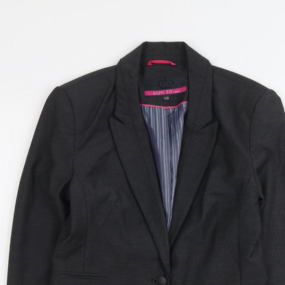 NEXT Womens Grey Polyester Jacket Blazer Size 10