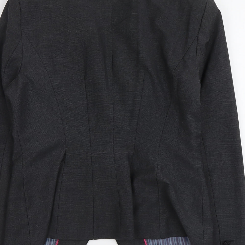 NEXT Womens Grey Polyester Jacket Blazer Size 10