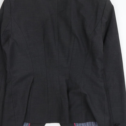 NEXT Womens Grey Polyester Jacket Blazer Size 10