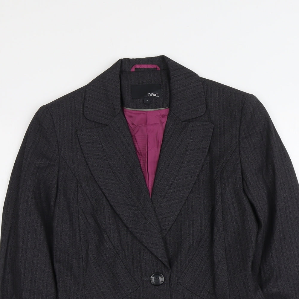 NEXT Womens Grey Polyester Jacket Blazer Size 8