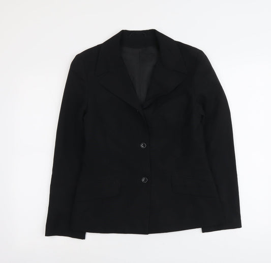 New Look Womens Black Polyester Jacket Blazer Size 10