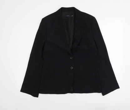 Womens UK Size 10 Essentials Regular Black Suit Jacket