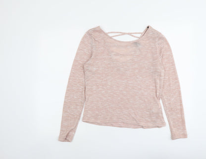 Womens UK Size L H&M Pink Pullover Jumper