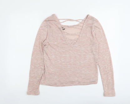 Womens UK Size L H&M Pink Pullover Jumper