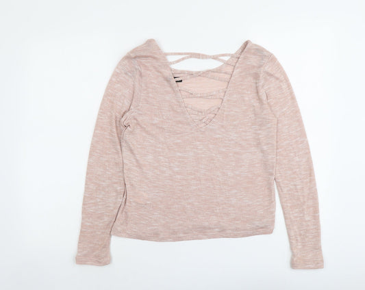 Womens UK Size L H&M Pink Pullover Jumper