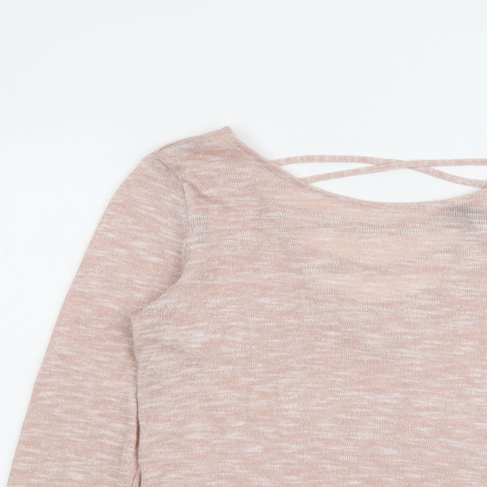 Womens UK Size L H&M Pink Pullover Jumper