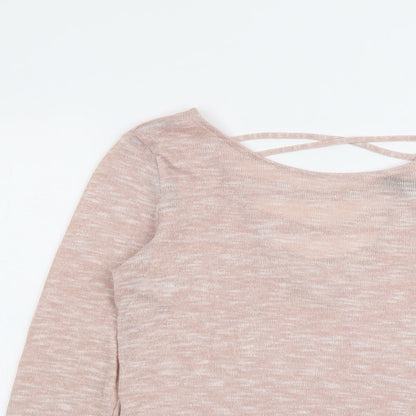 Womens UK Size L H&M Pink Pullover Jumper