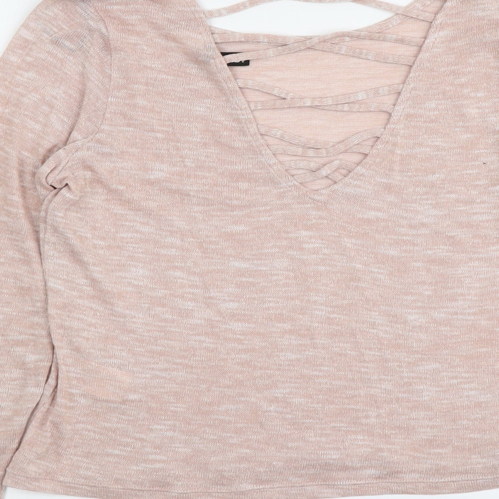 Womens UK Size L H&M Pink Pullover Jumper