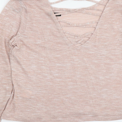 Womens UK Size L H&M Pink Pullover Jumper