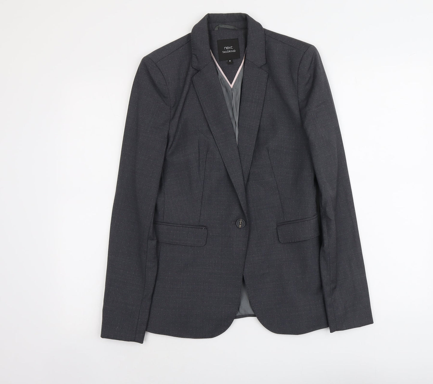 NEXT Womens Grey Wool Jacket Suit Jacket Size 8