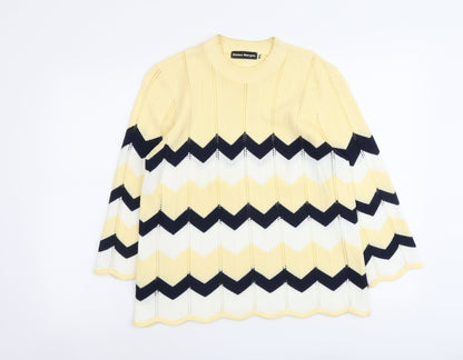 Womens UK Size M Emma Morgan Yellow Pullover Jumper