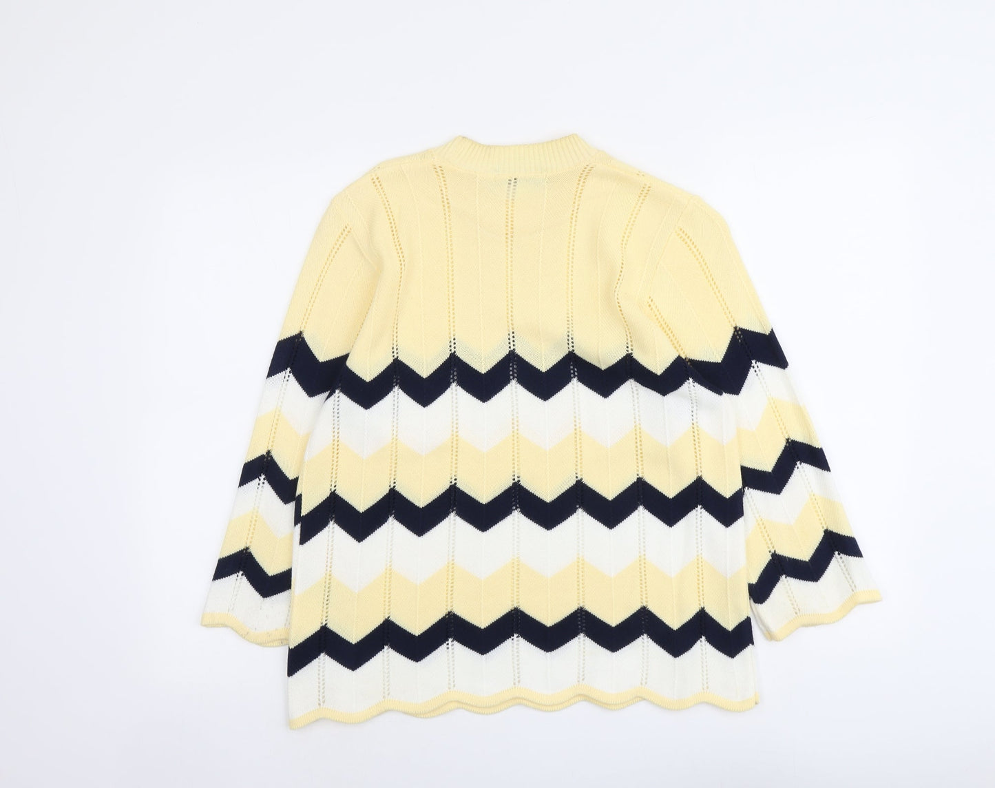 Womens UK Size M Emma Morgan Yellow Pullover Jumper