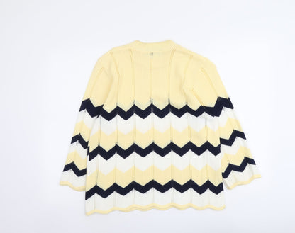 Womens UK Size M Emma Morgan Yellow Pullover Jumper