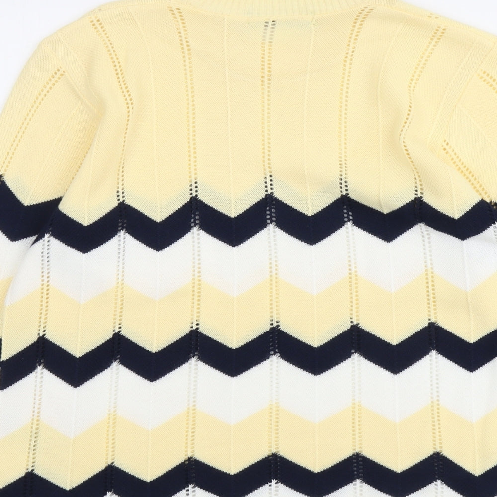 Womens UK Size M Emma Morgan Yellow Pullover Jumper