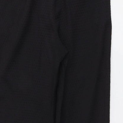 Womens UK Size 10 Warehouse Regular Fit Chino Black Trousers