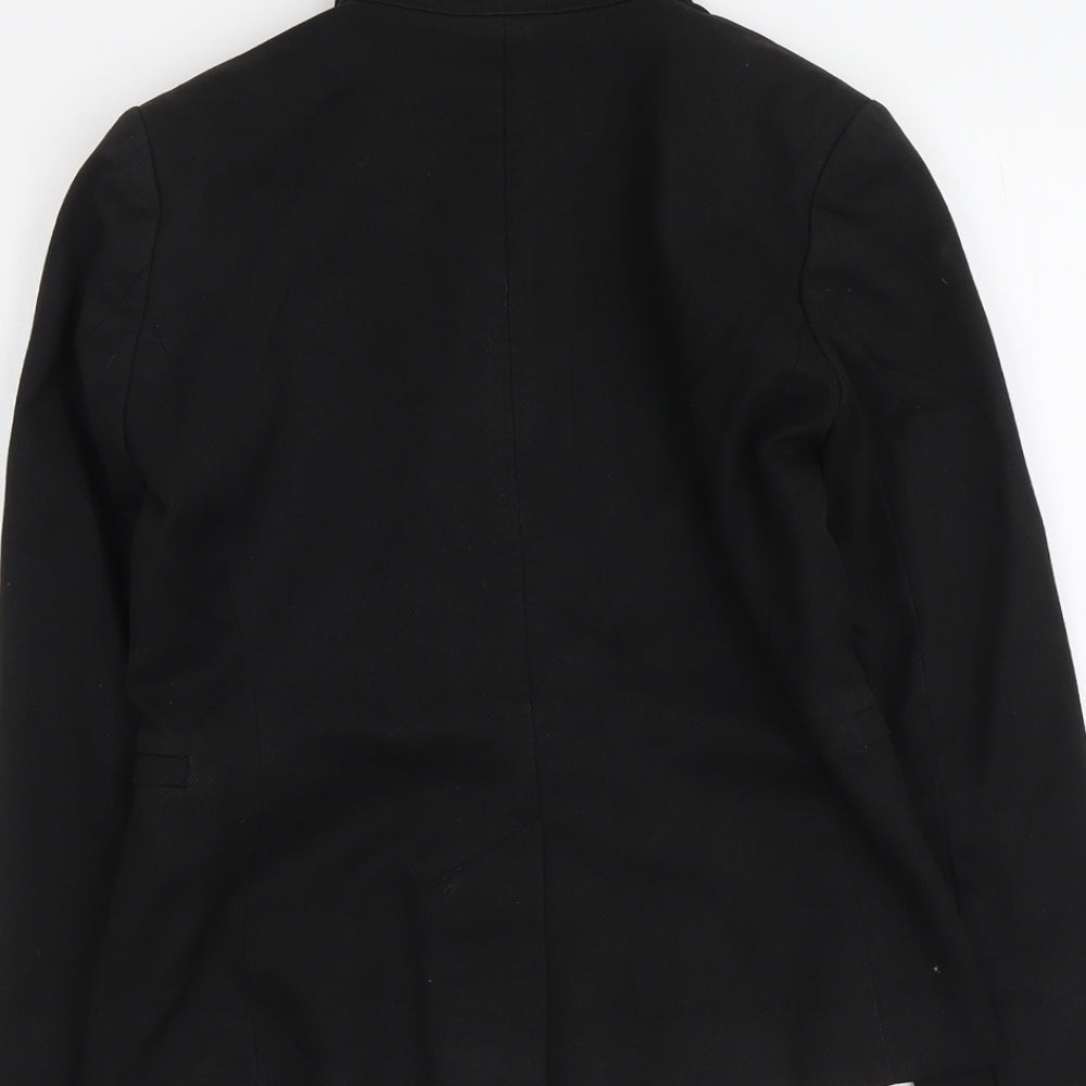 NEXT Womens Black Polyester Jacket Blazer Size 6