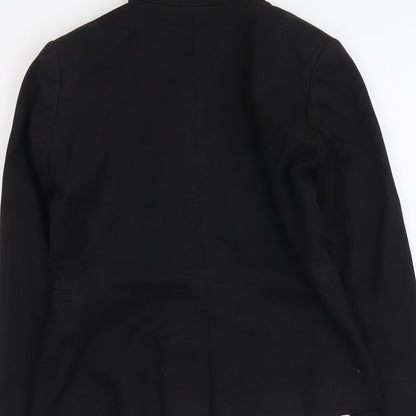 NEXT Womens Black Polyester Jacket Blazer Size 6
