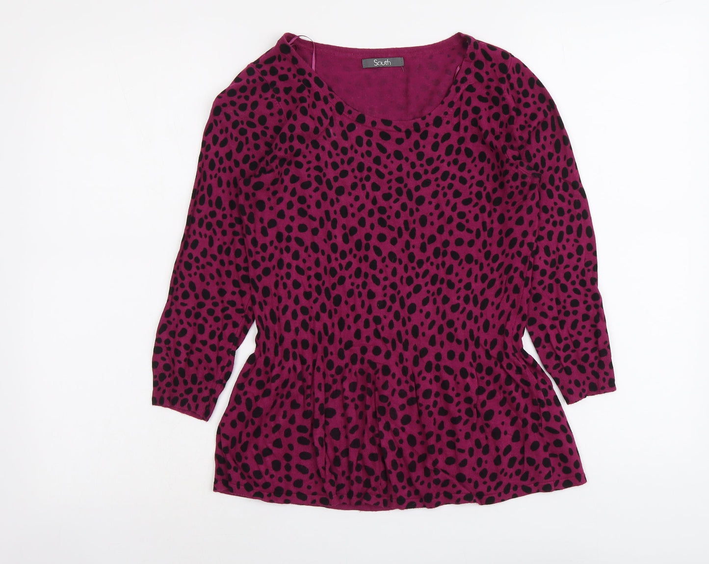 Womens UK Size 10 South Purple Pullover Jumper