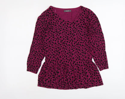 Womens UK Size 10 South Purple Pullover Jumper