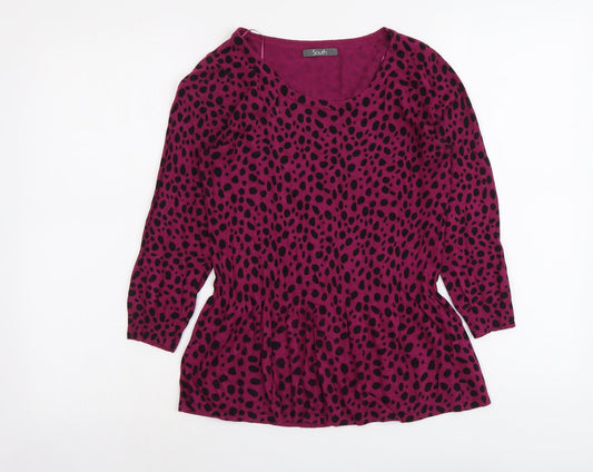 Womens UK Size 10 South Purple Pullover Jumper