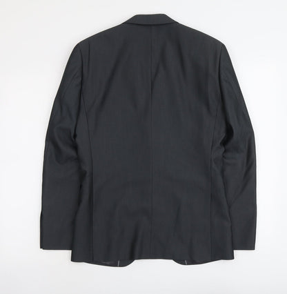 bruno banani Mens Grey Polyester Jacket Suit Jacket Size S Regular