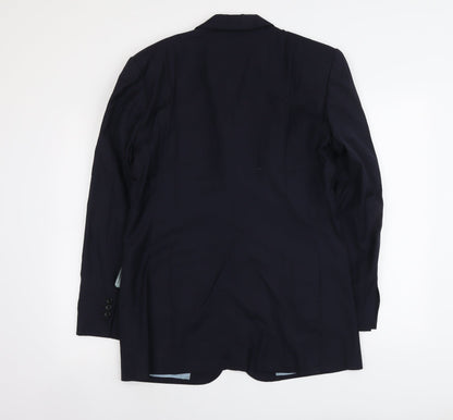 Tai Pan Row Mens Blue Polyester Jacket Suit Jacket Size L Regular