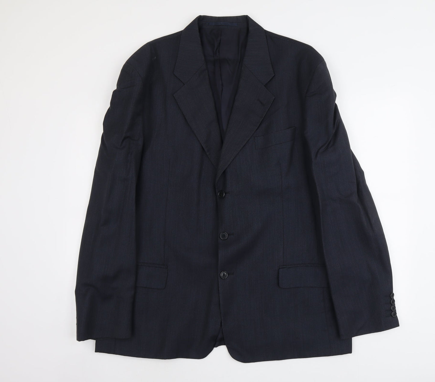 Mens UK Size L Blazer Regular Blue Suit Jacket