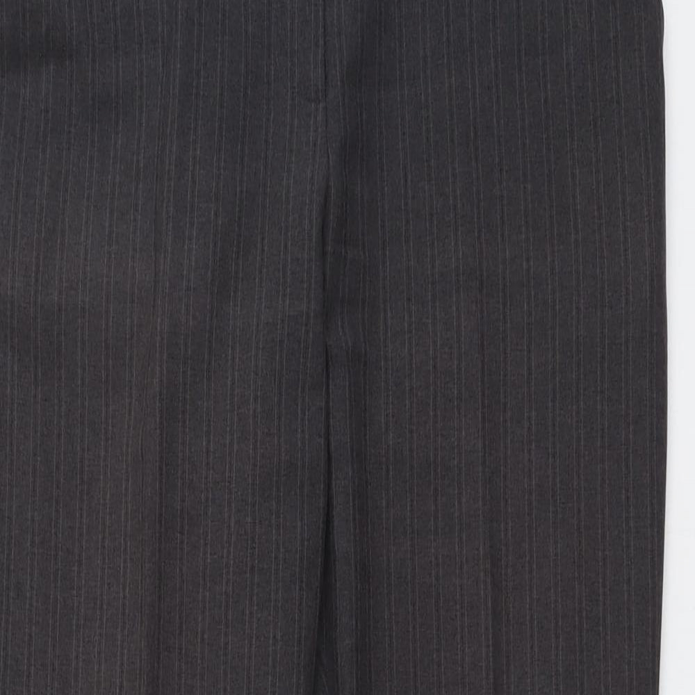 Womens UK Size 12 BHS Regular Fit Dress Pants Grey Trousers