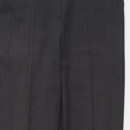 Womens UK Size 12 BHS Regular Fit Dress Pants Grey Trousers