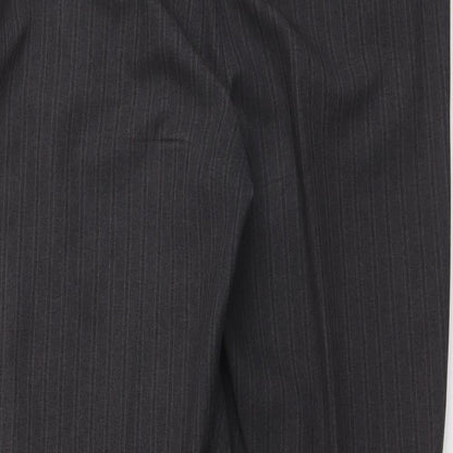 Womens UK Size 12 BHS Regular Fit Dress Pants Grey Trousers
