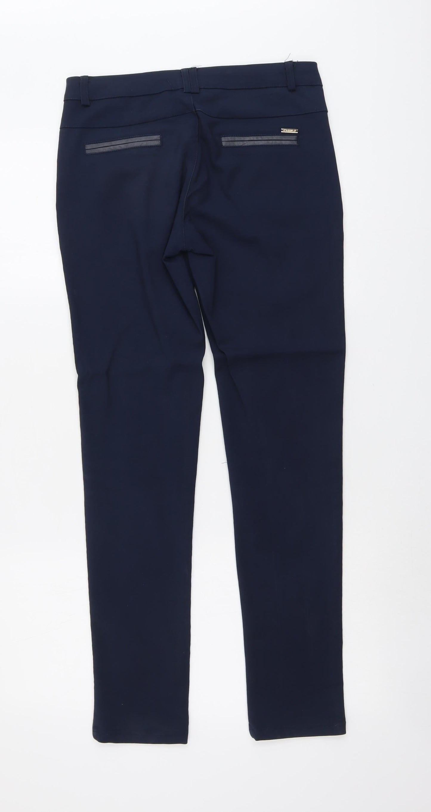 Fressia Womens Blue Cotton Chino Trousers Size S L29 in Regular Button